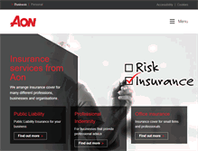 Tablet Screenshot of insurance.aon.co.uk